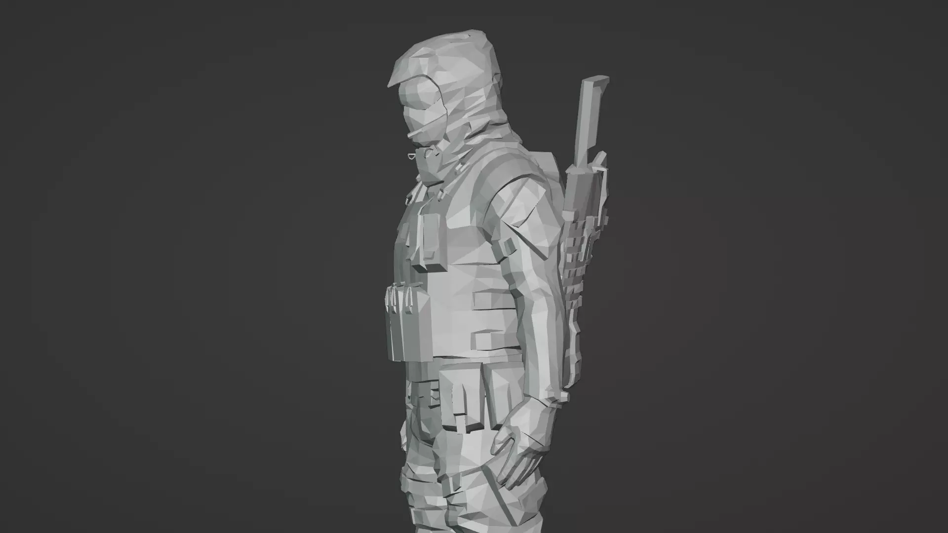 Arctic Soldier  Winter Military Character 3D Model Low-poly 3D model_23