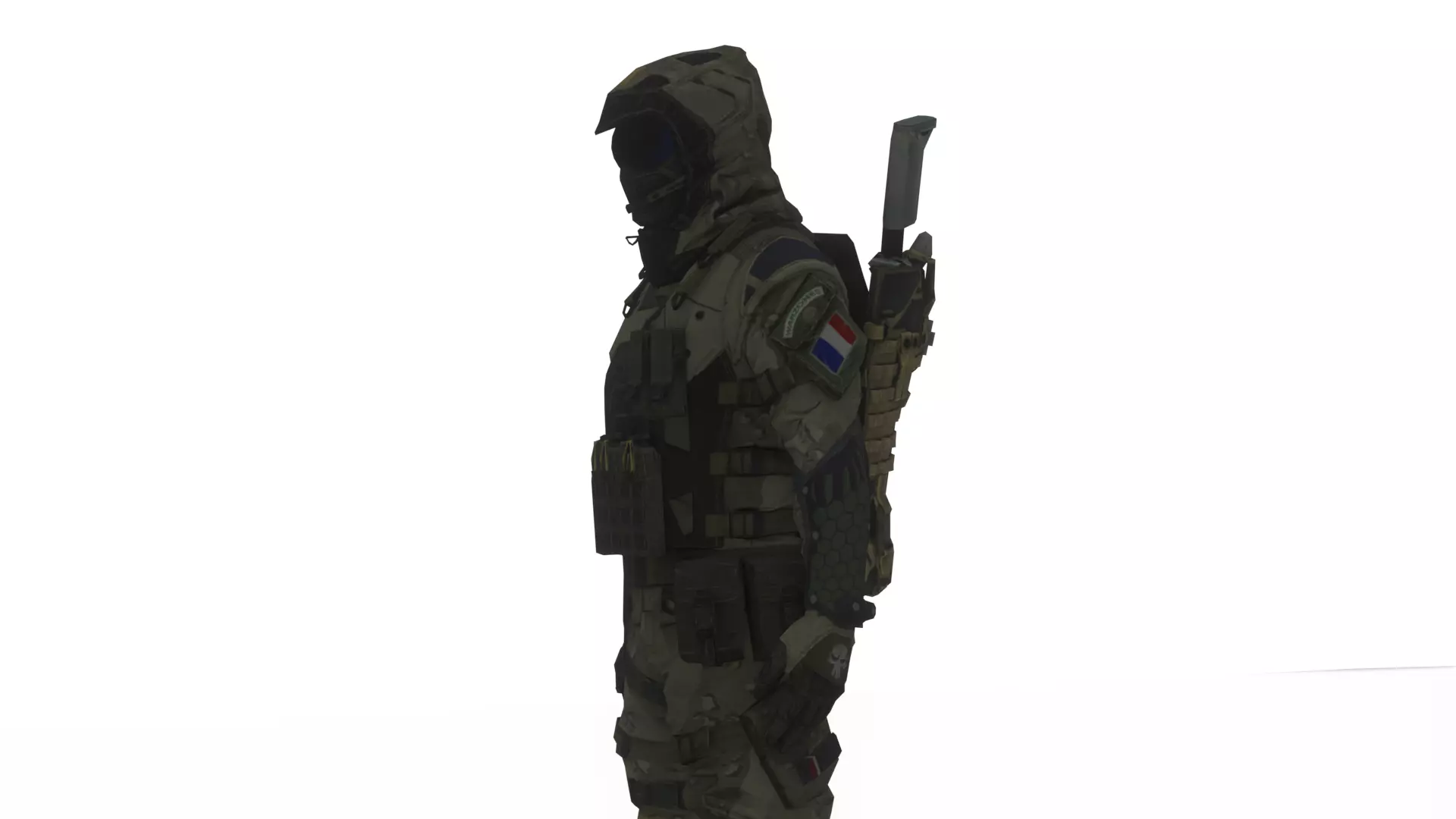 Arctic Soldier  Winter Military Character 3D Model Low-poly 3D model_11