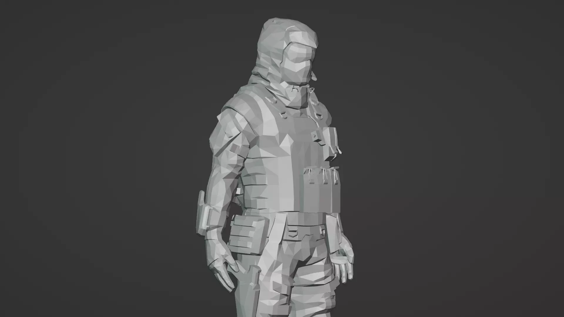 Arctic Soldier  Winter Military Character 3D Model Low-poly 3D model_12