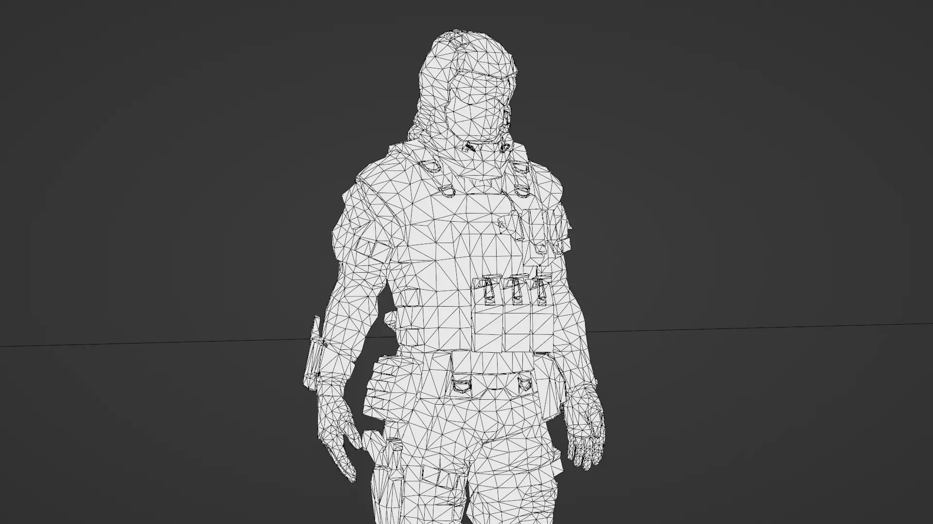 Arctic Soldier  Winter Military Character 3D Model Low-poly 3D model_34