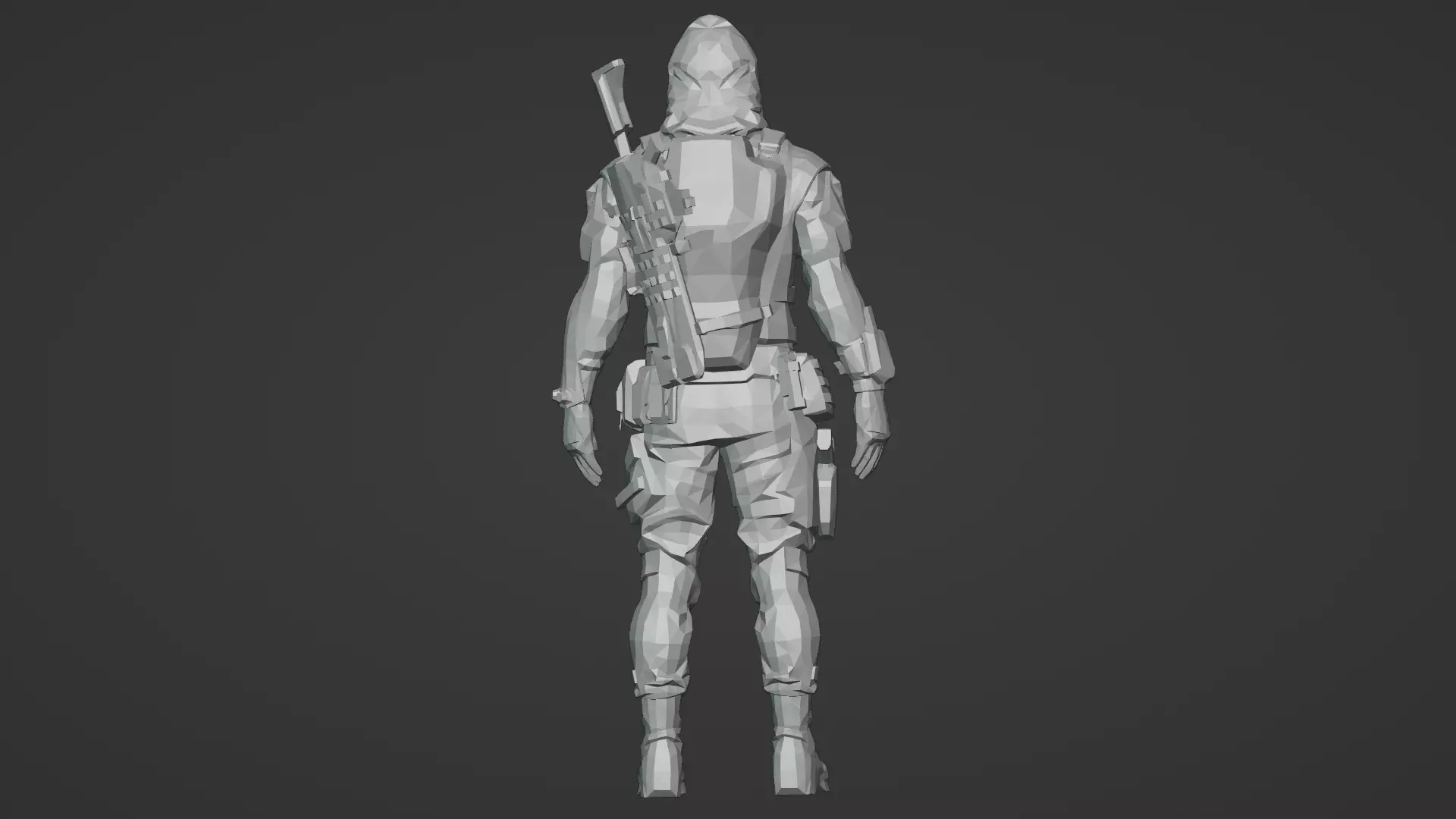 Arctic Soldier  Winter Military Character 3D Model Low-poly 3D model_19