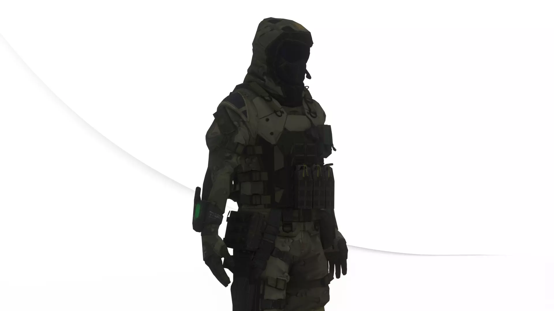 Arctic Soldier  Winter Military Character 3D Model Low-poly 3D model_1