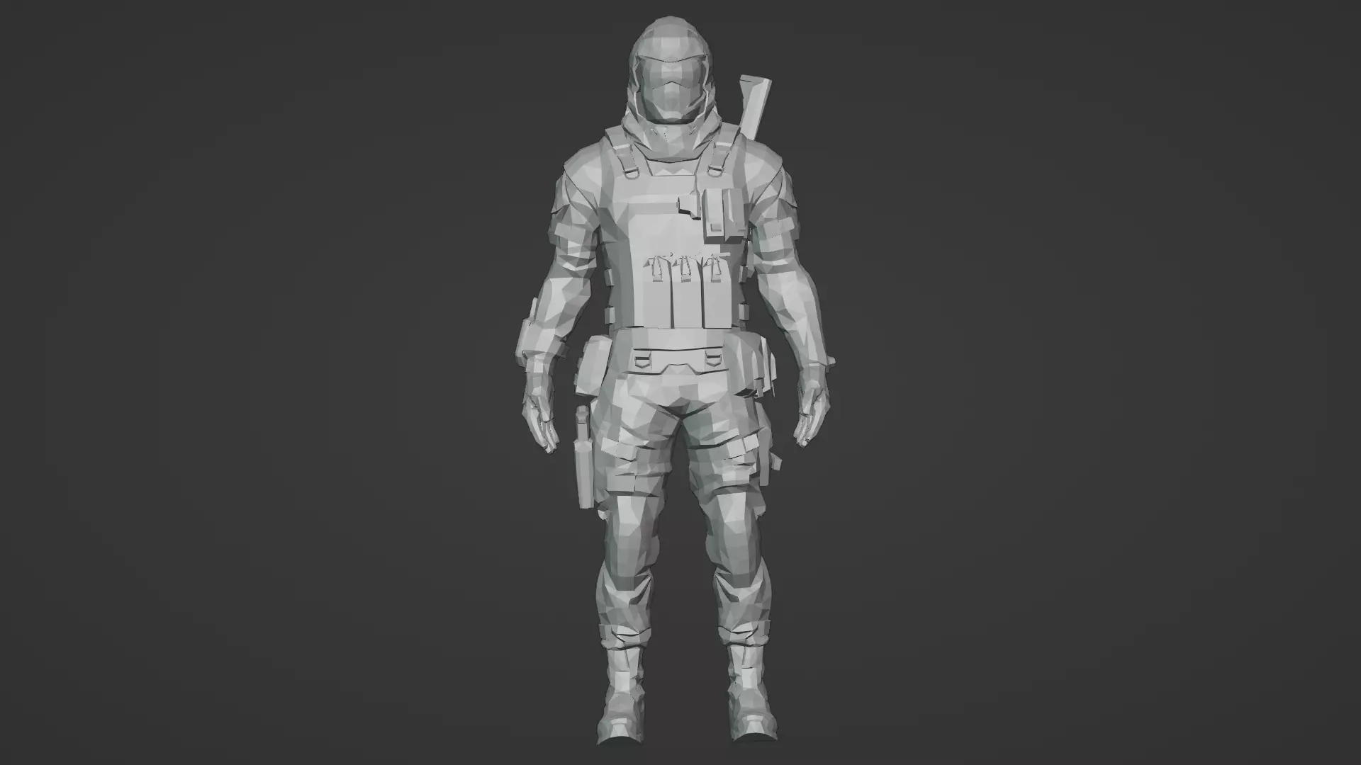 Arctic Soldier  Winter Military Character 3D Model Low-poly 3D model_16