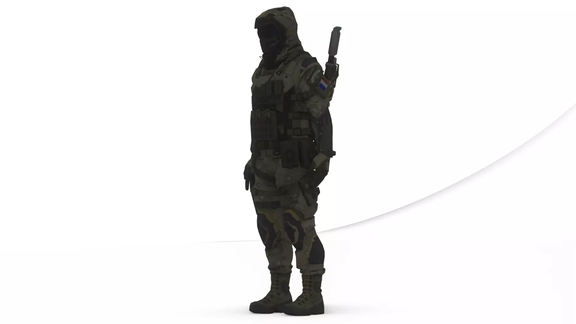 Arctic Soldier  Winter Military Character 3D Model Low-poly 3D model_6