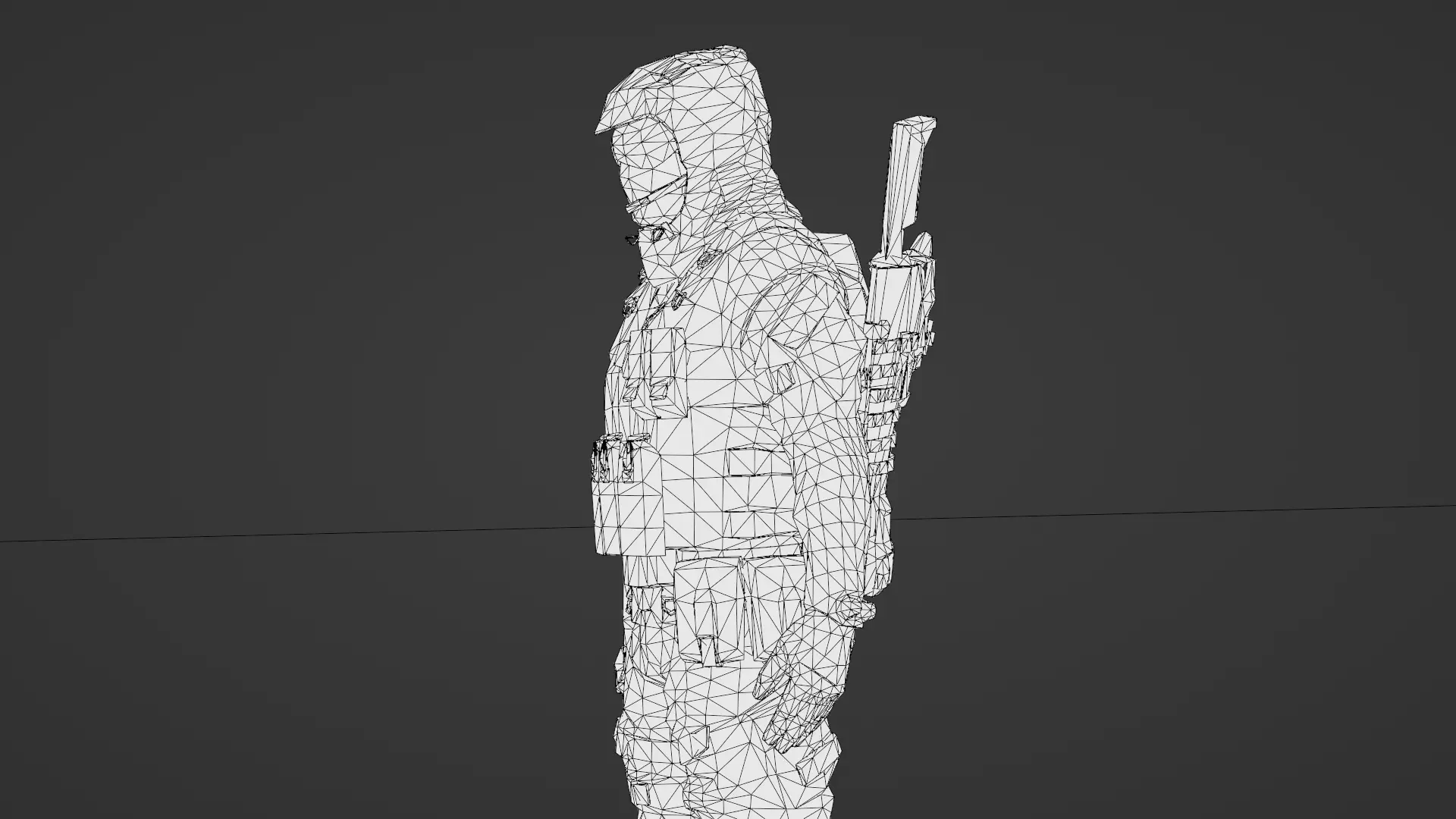 Arctic Soldier  Winter Military Character 3D Model Low-poly 3D model_35