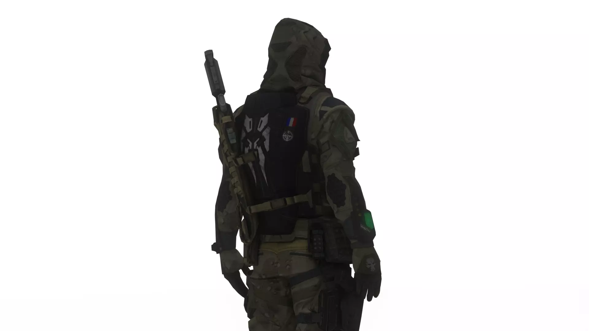 Arctic Soldier  Winter Military Character 3D Model Low-poly 3D model_4