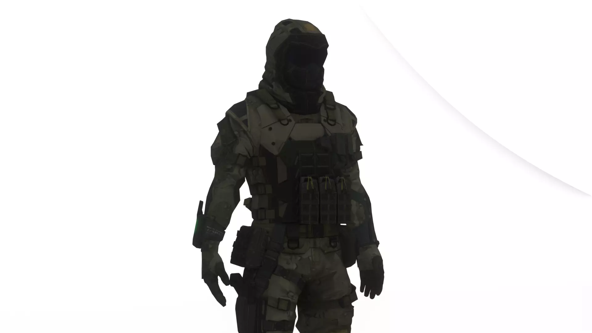 Arctic Soldier  Winter Military Character 3D Model Low-poly 3D model_0