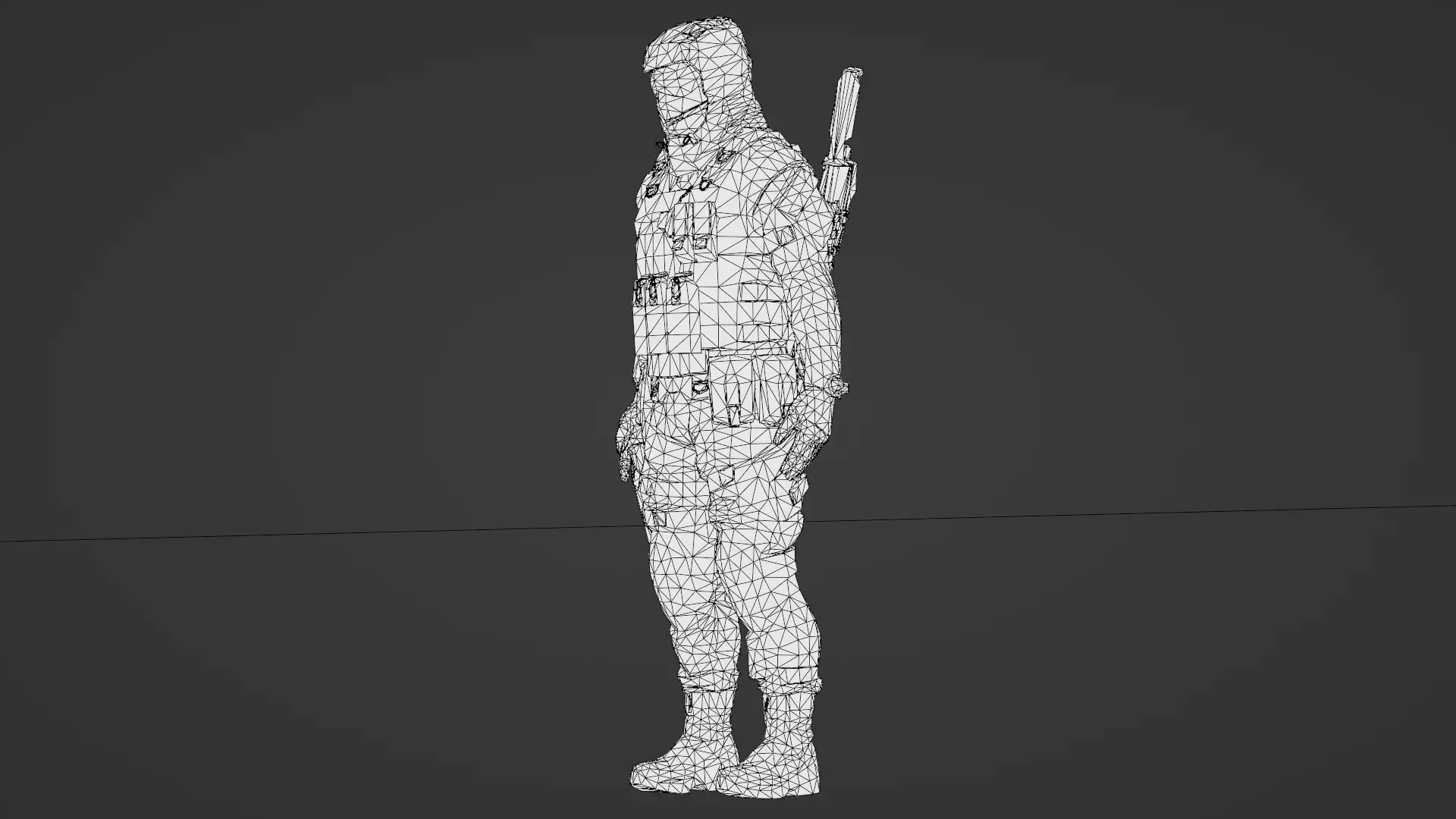 Arctic Soldier  Winter Military Character 3D Model Low-poly 3D model_29