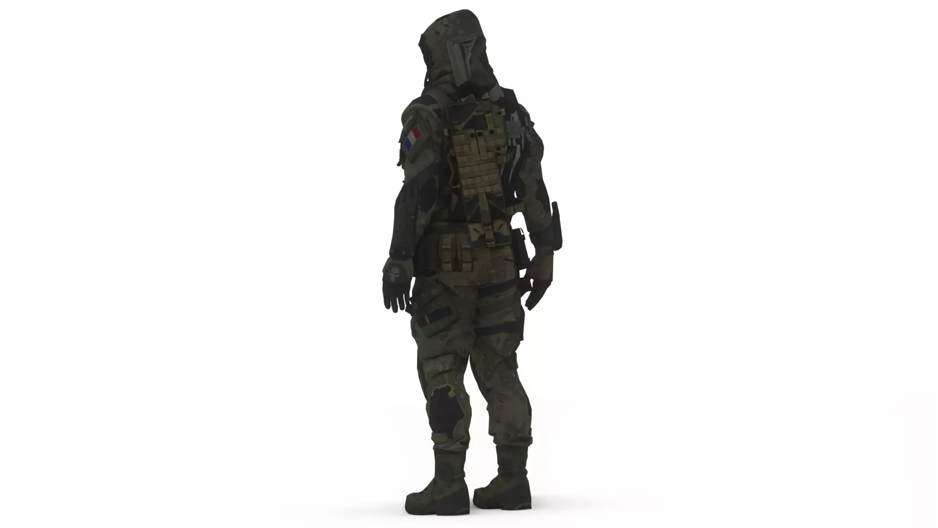 Arctic Soldier  Winter Military Character 3D Model Low-poly 3D model_7