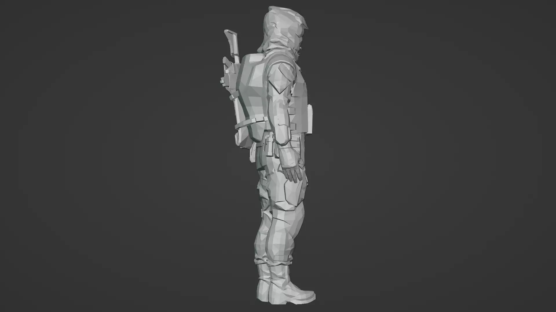 Arctic Soldier  Winter Military Character 3D Model Low-poly 3D model_20