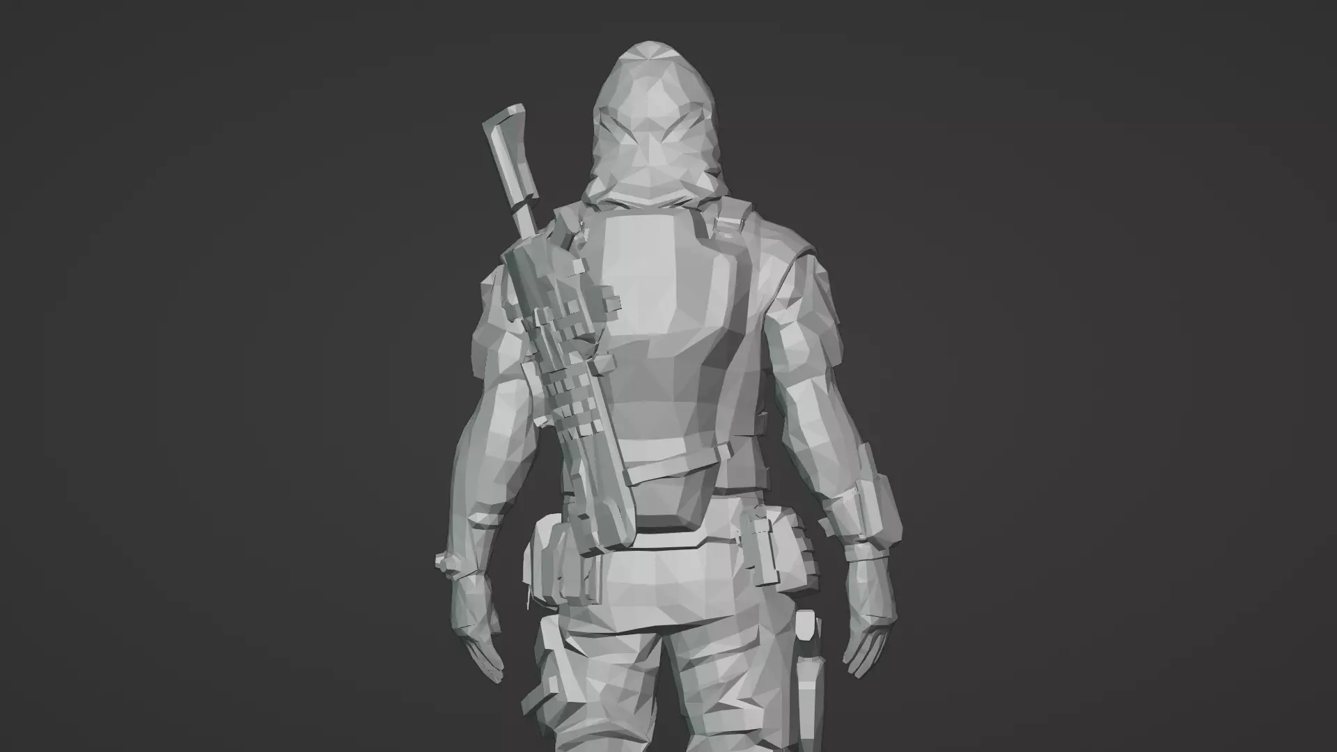 Arctic Soldier  Winter Military Character 3D Model Low-poly 3D model_14