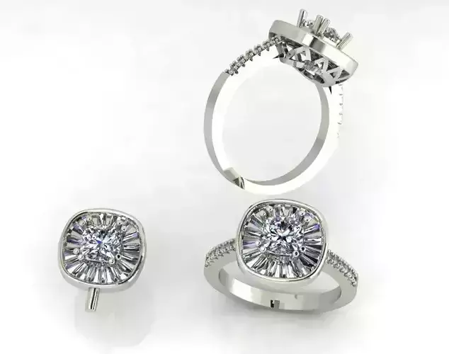 Baguette ring - rings - earing - pendant