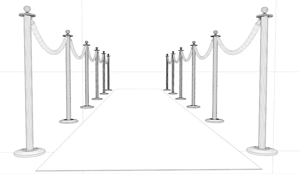 Red Carpet 3D model_8