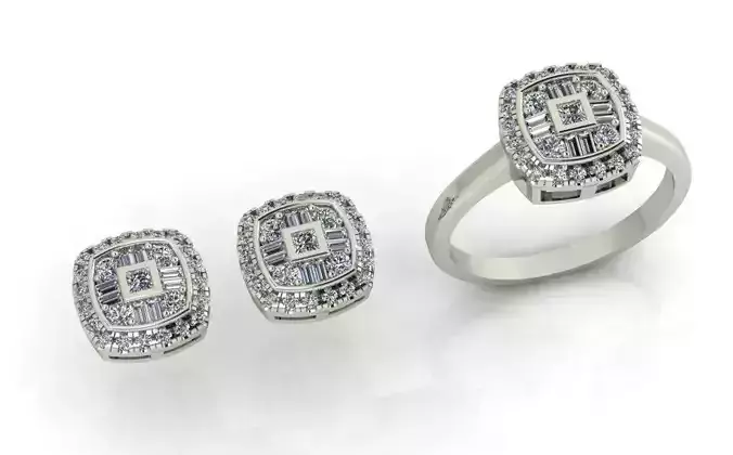 baguette ring - ring - pendants- earing -diamond 