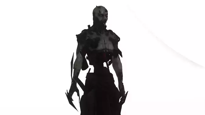 Cyborg Monster Bio-Mechanical Creature 3D Model