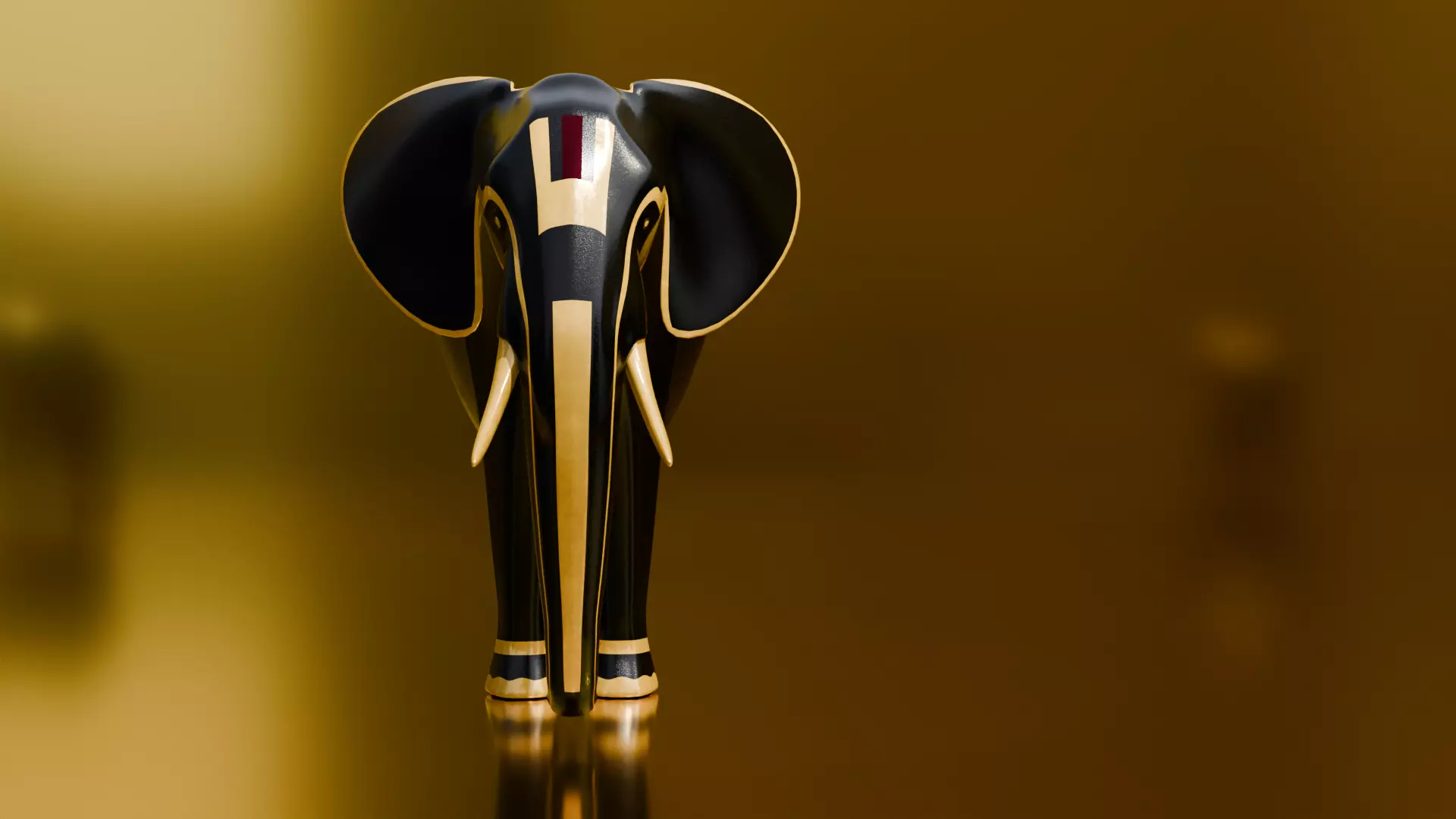 Elephant Architectural Decoration Low-poly 3D model_10