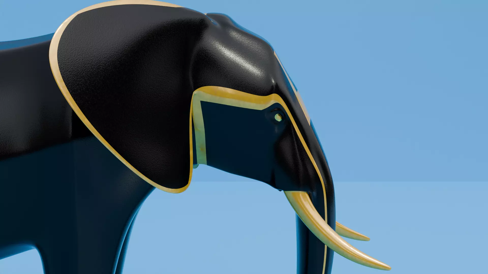 Elephant Architectural Decoration Low-poly 3D model_12