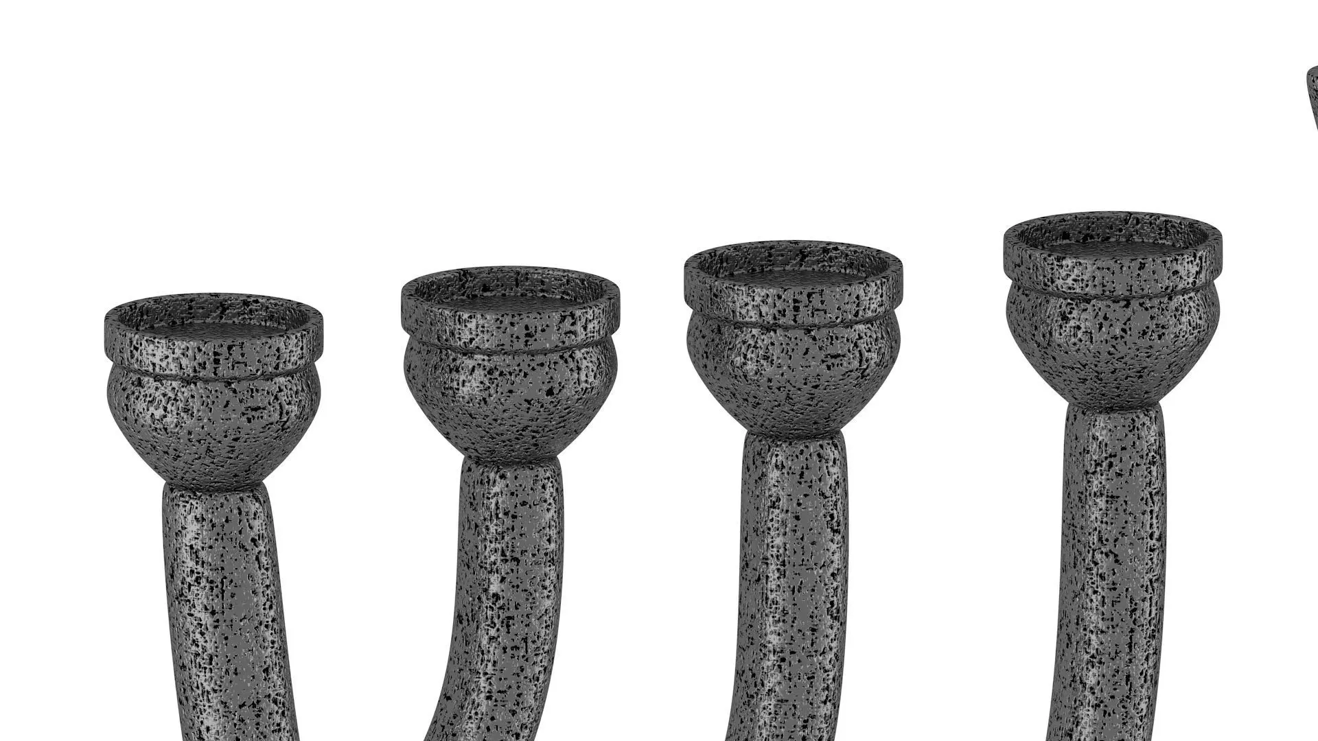 Menorah Black 3D model_3