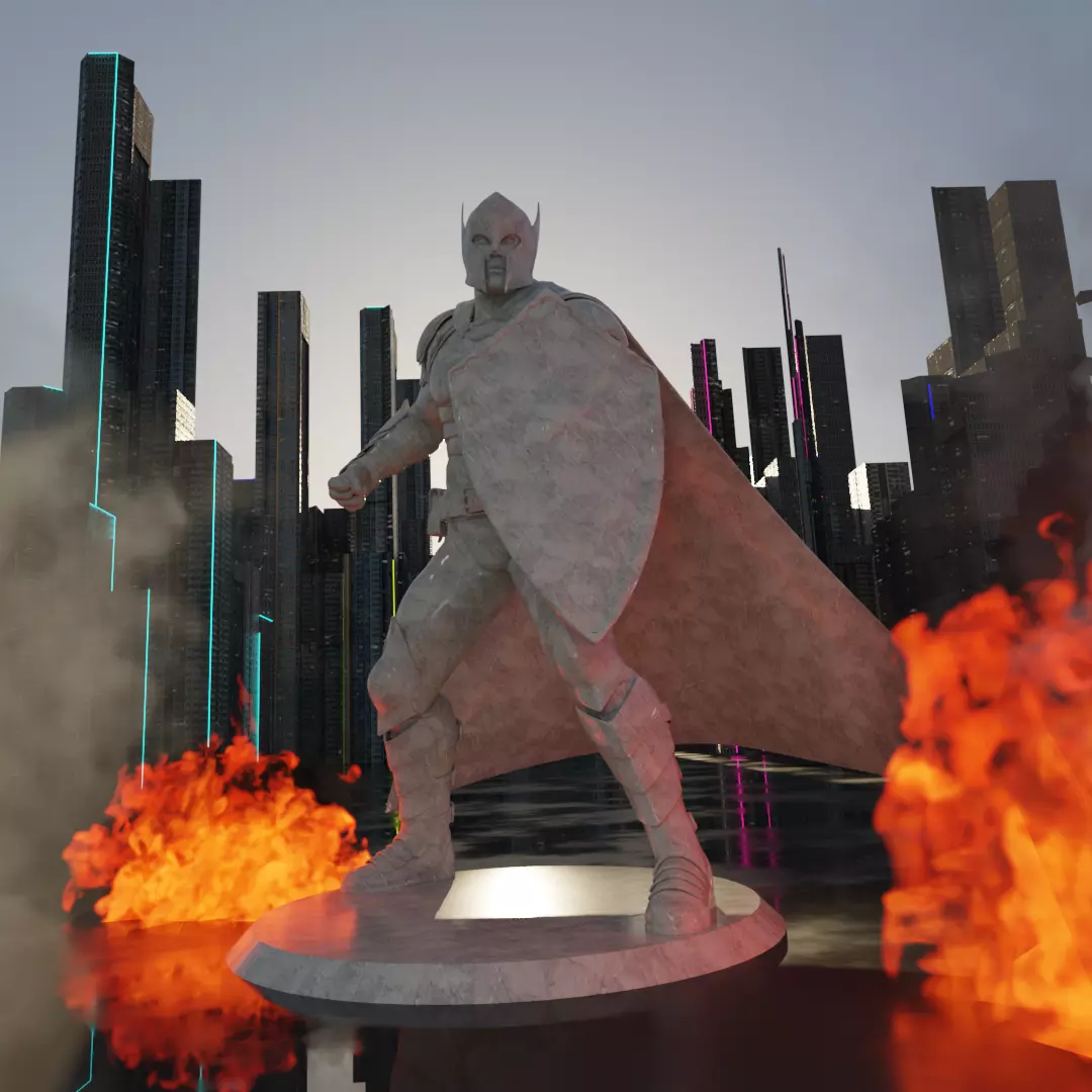 Captain of the Guard Captain America 3D Figurine File 3D print model_0