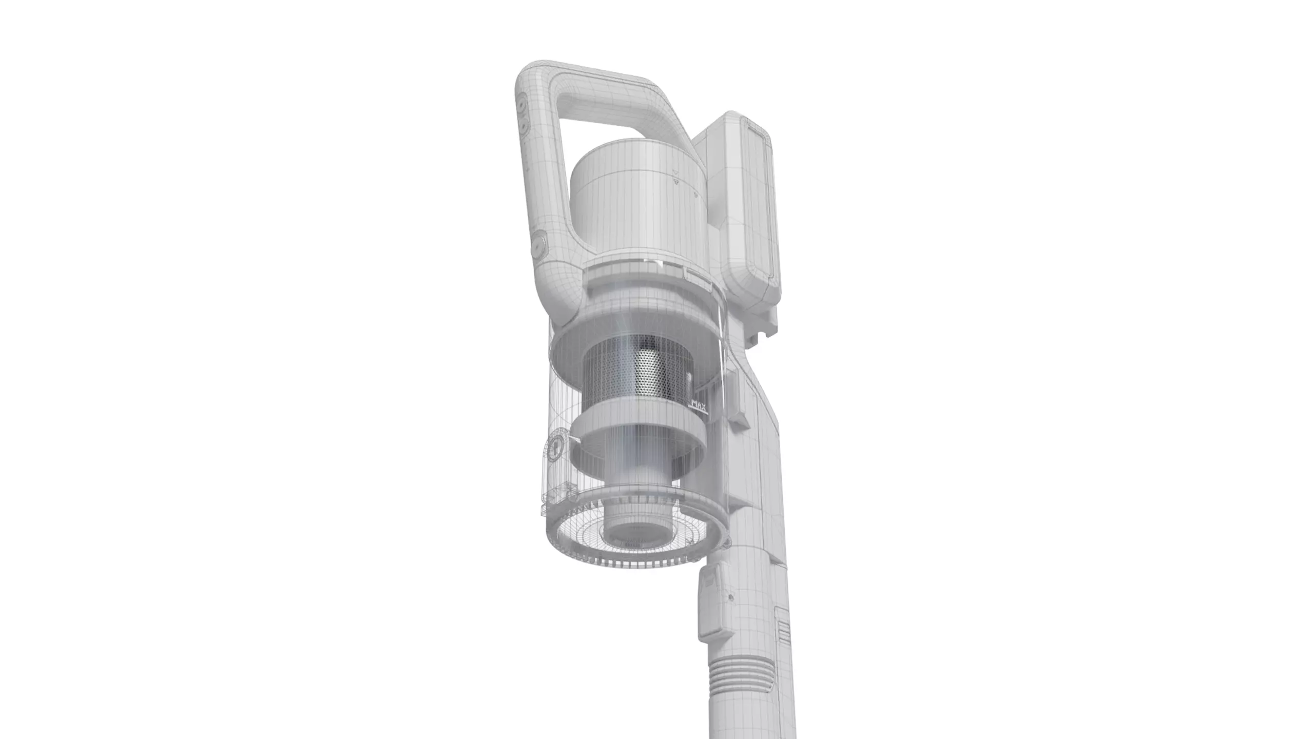 Portable vacuum cleaner Low-poly 3D model_9