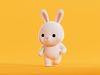 Chibi Kawaii Bunny Character  Cute Cartoon Animated Low Poly  Low-poly 3D model_1