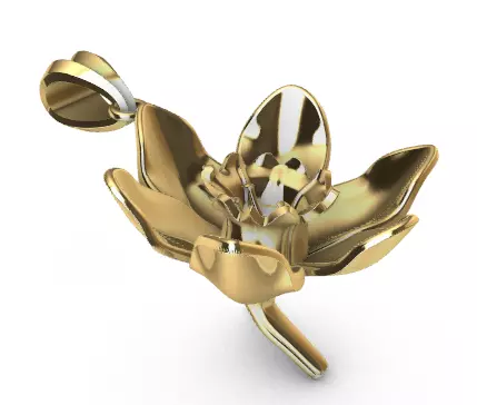 March Jonquil Flower of the Month charm Pendant 3D print model_7