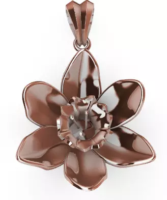 March Jonquil Flower of the Month charm Pendant 3D print model_5