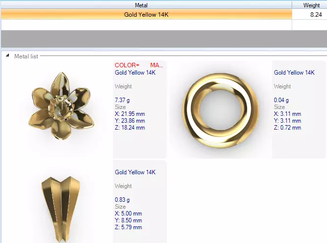 March Jonquil Flower of the Month charm Pendant 3D print model_15