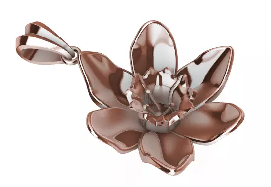 March Jonquil Flower of the Month charm Pendant 3D print model_4