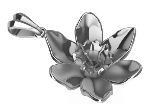March Jonquil Flower of the Month charm Pendant 3D print model_2