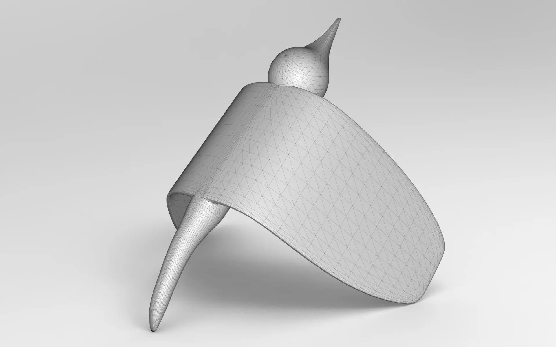 Decor Bird Low-poly 3D model_5