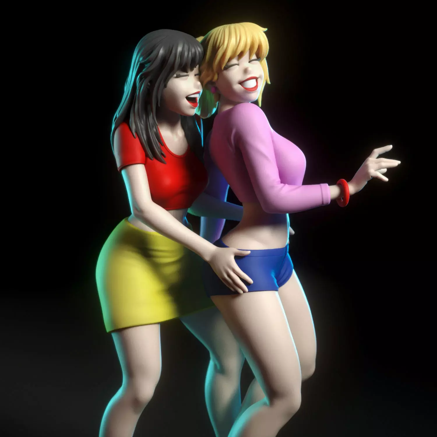 Betty and Veronica from Archie comics 3D print model_0