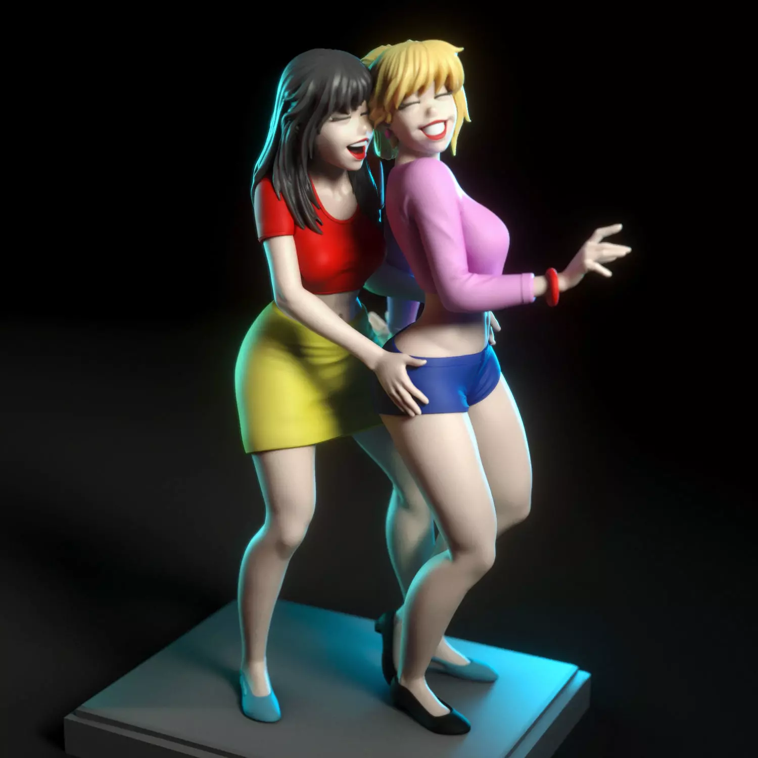 Betty and Veronica from Archie comics 3D print model_1