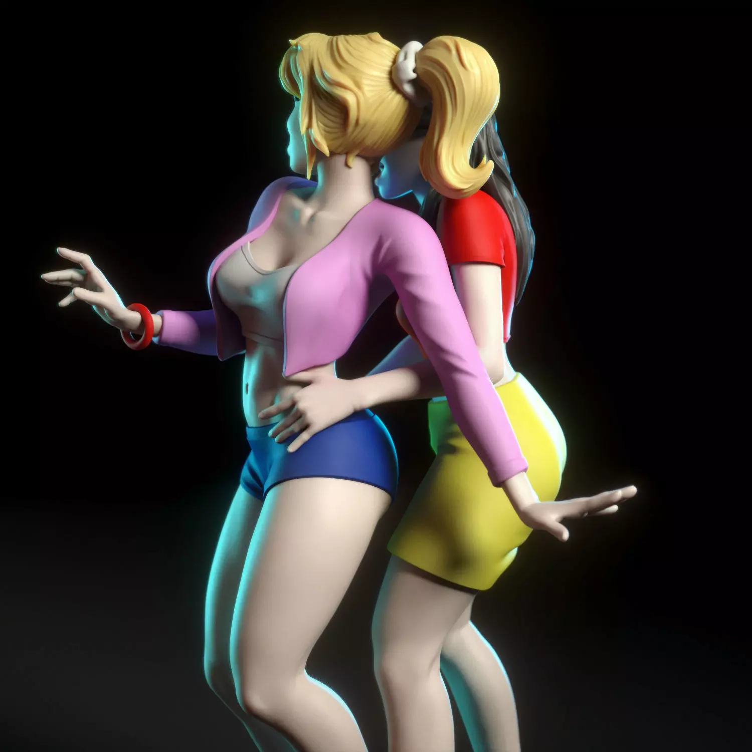 Betty and Veronica from Archie comics 3D print model_4