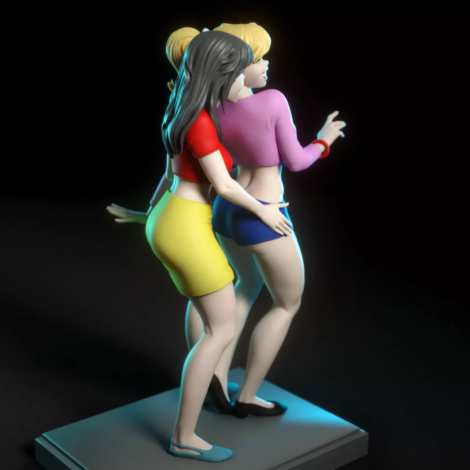 Betty and Veronica from Archie comics 3D print model_2
