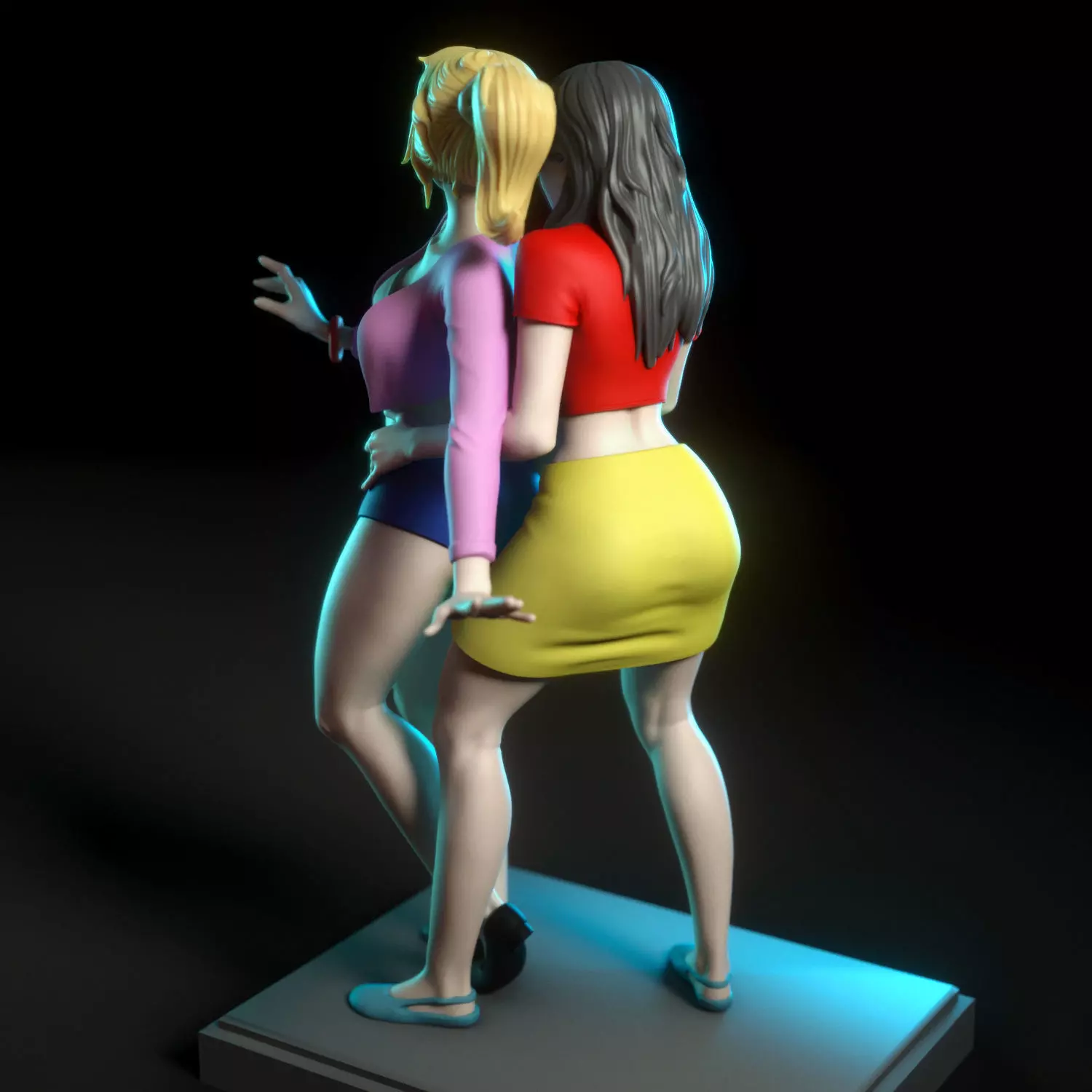 Betty and Veronica from Archie comics 3D print model_3