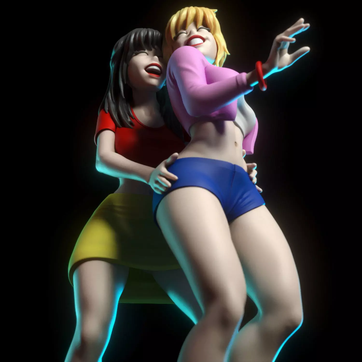 Betty and Veronica from Archie comics 3D print model_9