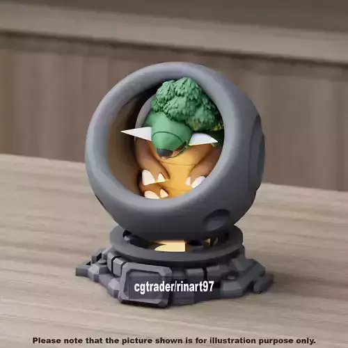Torterra in healing machine pods from pokemon 3D print model
