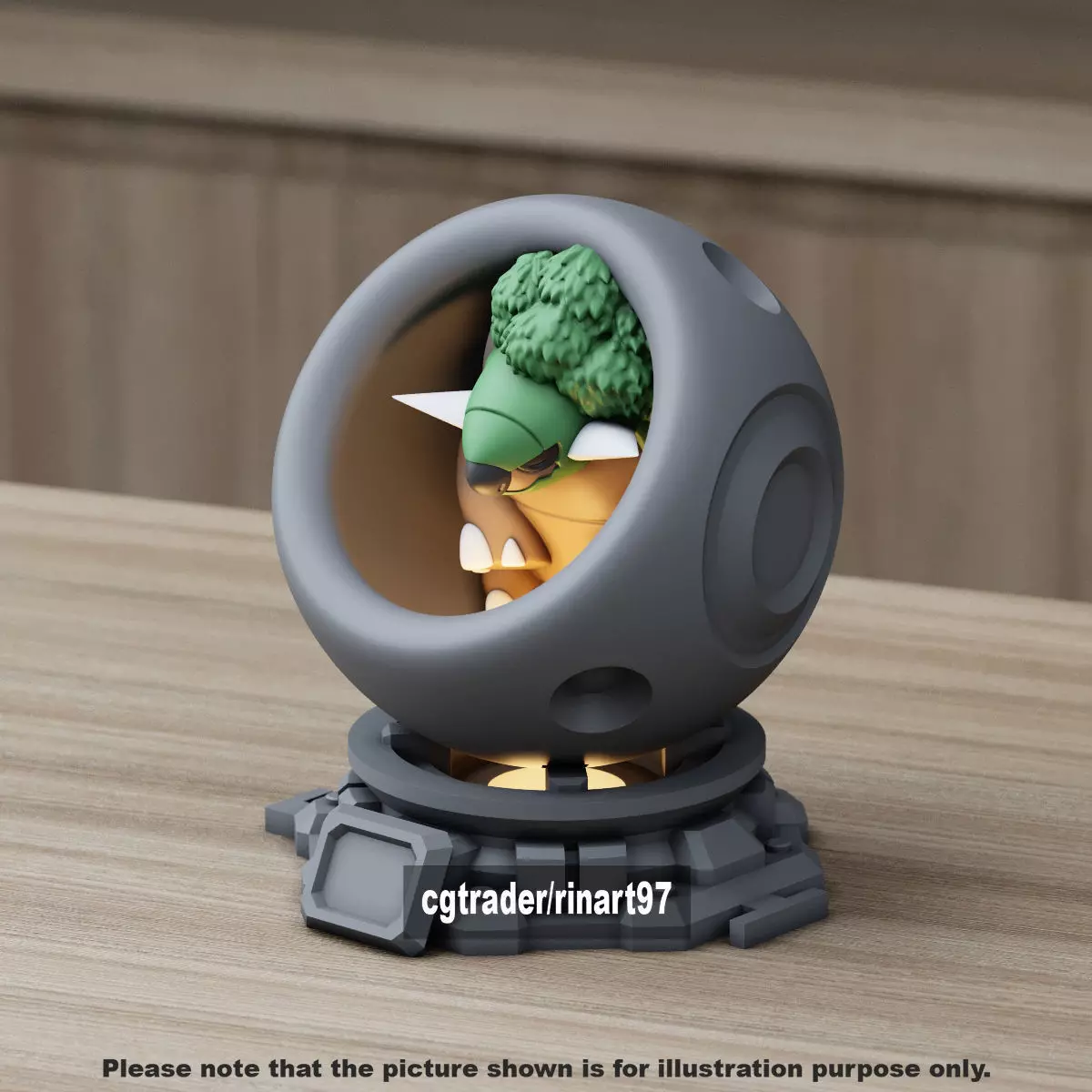 Torterra in healing machine pods from pokemon 3D print model_1