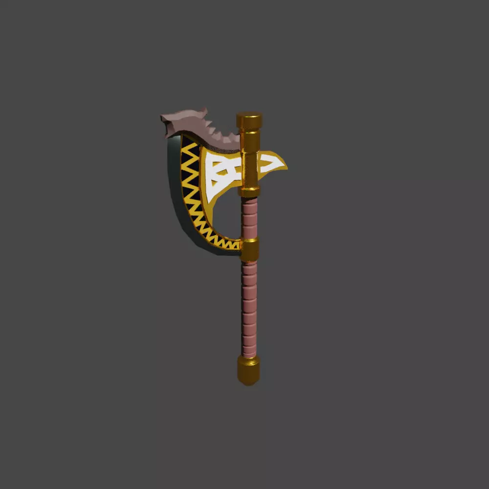 2 axes Low-poly 3D model_0