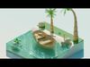 2 axes Low-poly 3D model_1