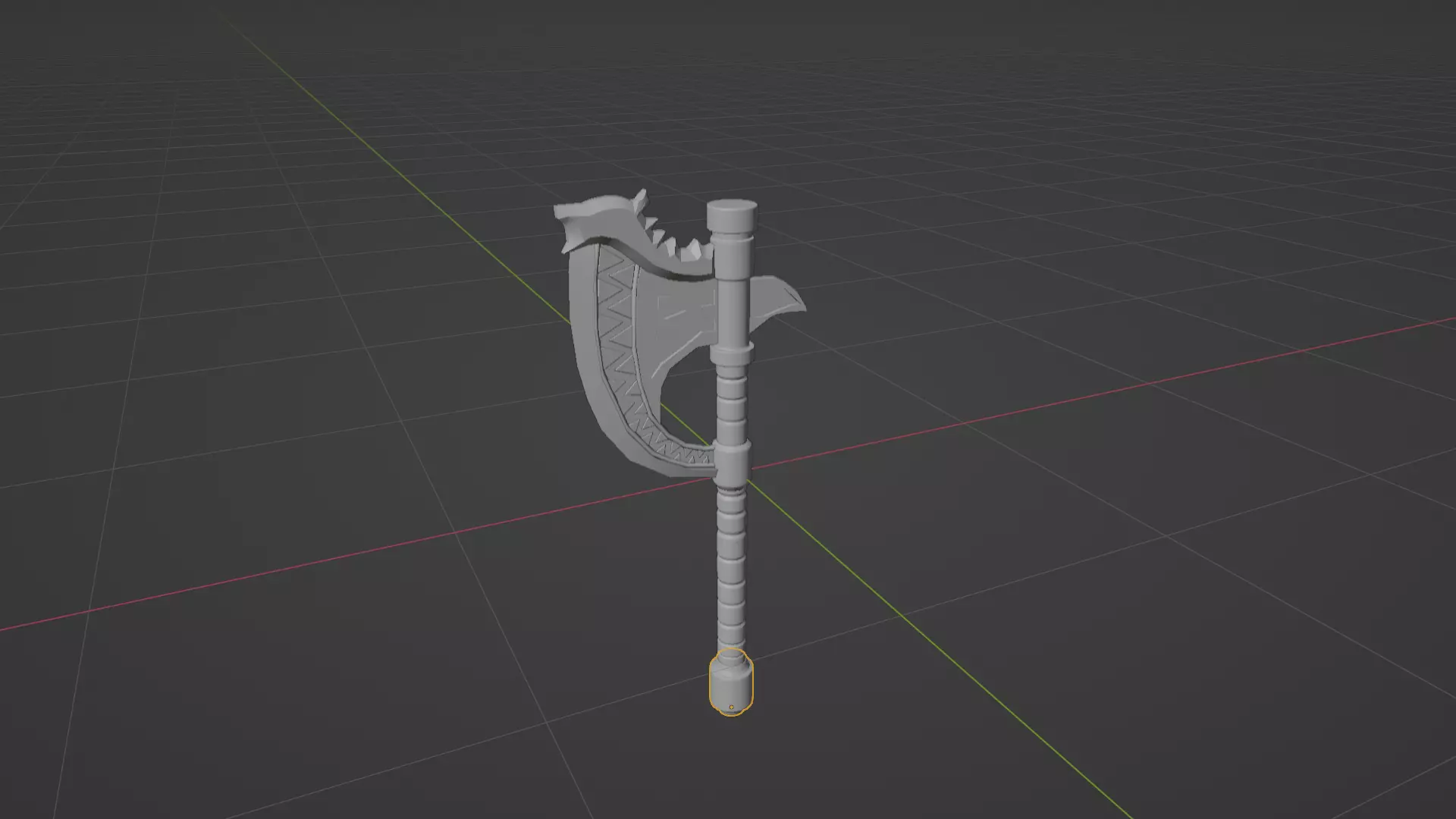 2 axes Low-poly 3D model_4