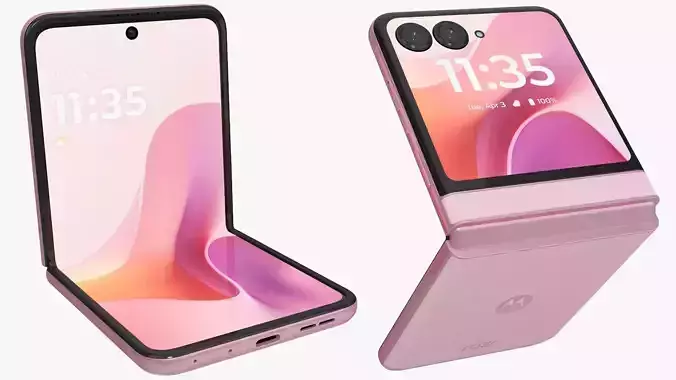 Motorola Razr 60 Parfait Pink Animated 3D model