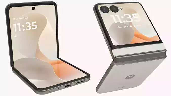 Motorola Razr 60 Lightest Sky Animated 3D model
