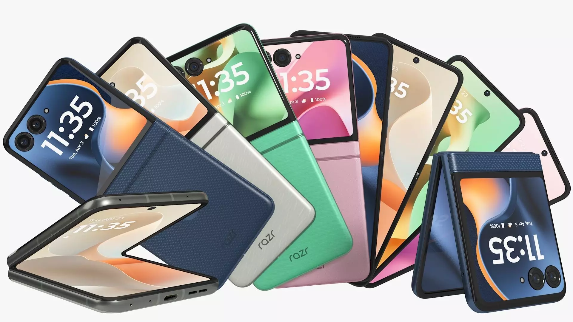 Motorola Razr 60 All Colors Animated 3D model_0