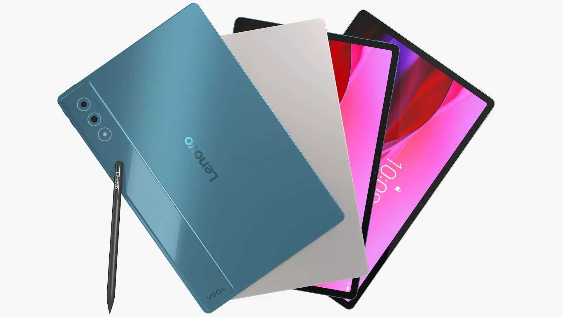 Lenovo Yoga Tab Plus Both Colors with Pen 3D model