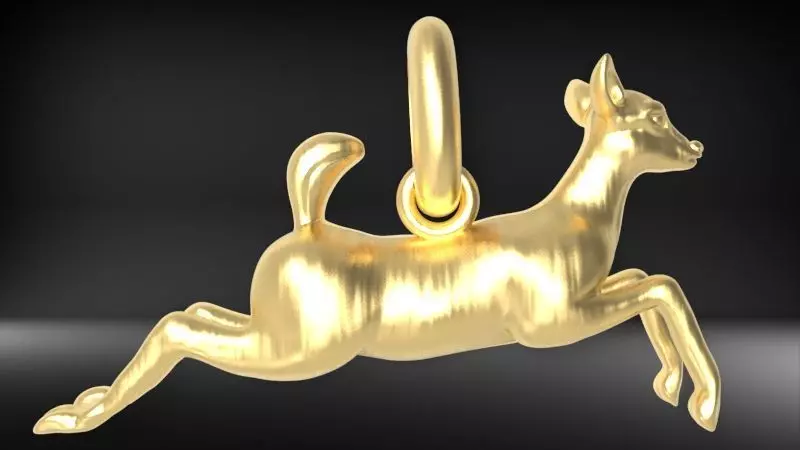 Deer Calf Fawn Animal Pendant Jewelry 3D print model_8