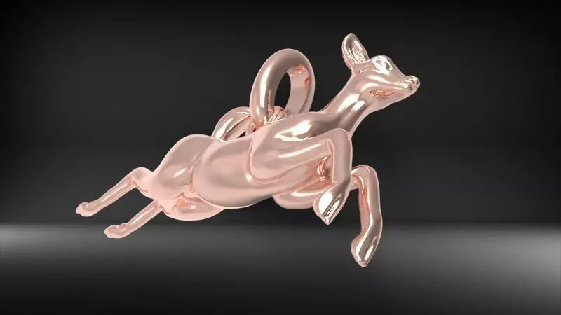 Deer Calf Fawn Animal Pendant Jewelry 3D print model_13