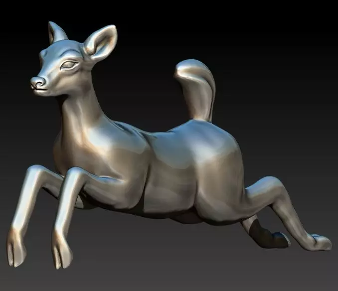 Deer Calf Fawn Animal Pendant Jewelry 3D print model_7
