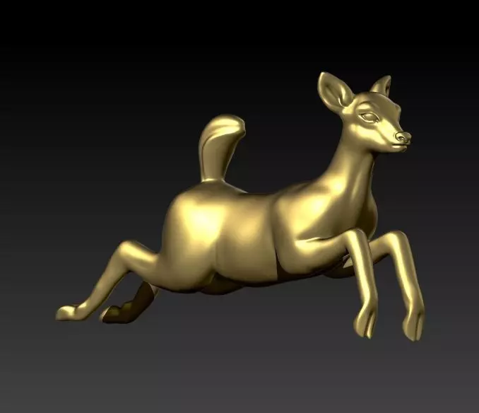 Deer Calf Fawn Animal Pendant Jewelry 3D print model_1